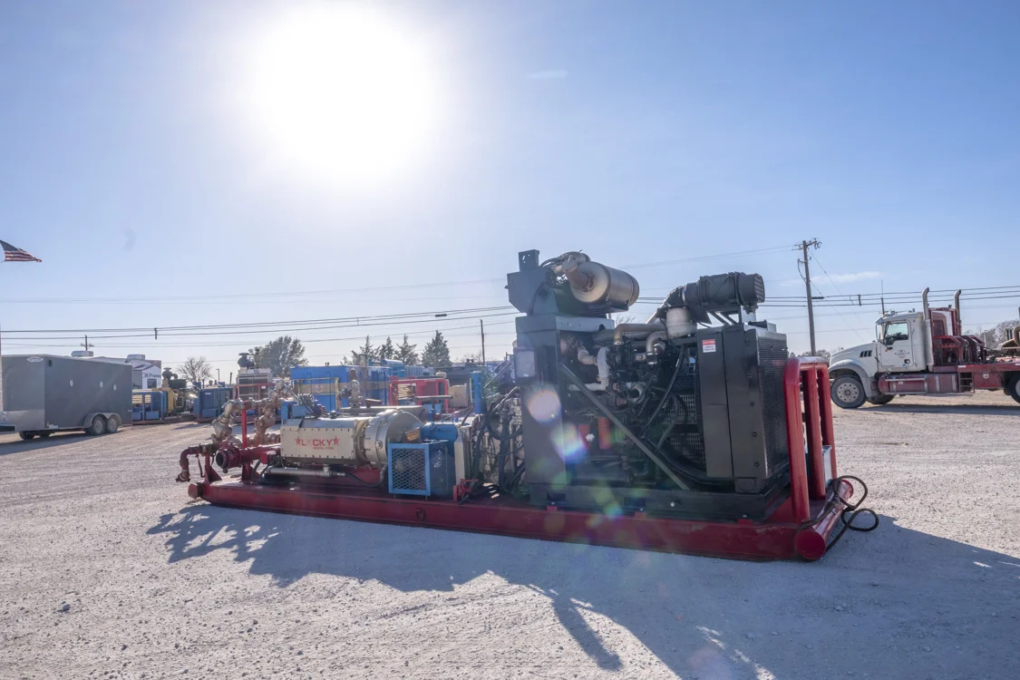 oilfield company rental tools at active wellsite